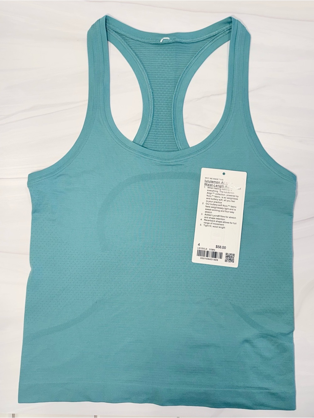 Lululemon Swiftly Tech Racerback Tank - Tidal Teal - Like New - Size 4